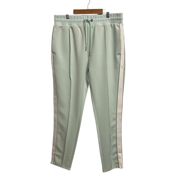 Maniere De Voir Jogger Pants Mint Green White Gray Size XL NWT - Picture 1 of 7